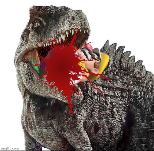 Wario gets eaten by a Giganotosaurus.mp3 (Sorry for the repost) | image tagged in wario dies,wario,jurassic park,jurassic world,dinosaur | made w/ Imgflip meme maker