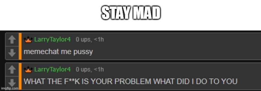 STAY MAD | made w/ Imgflip meme maker