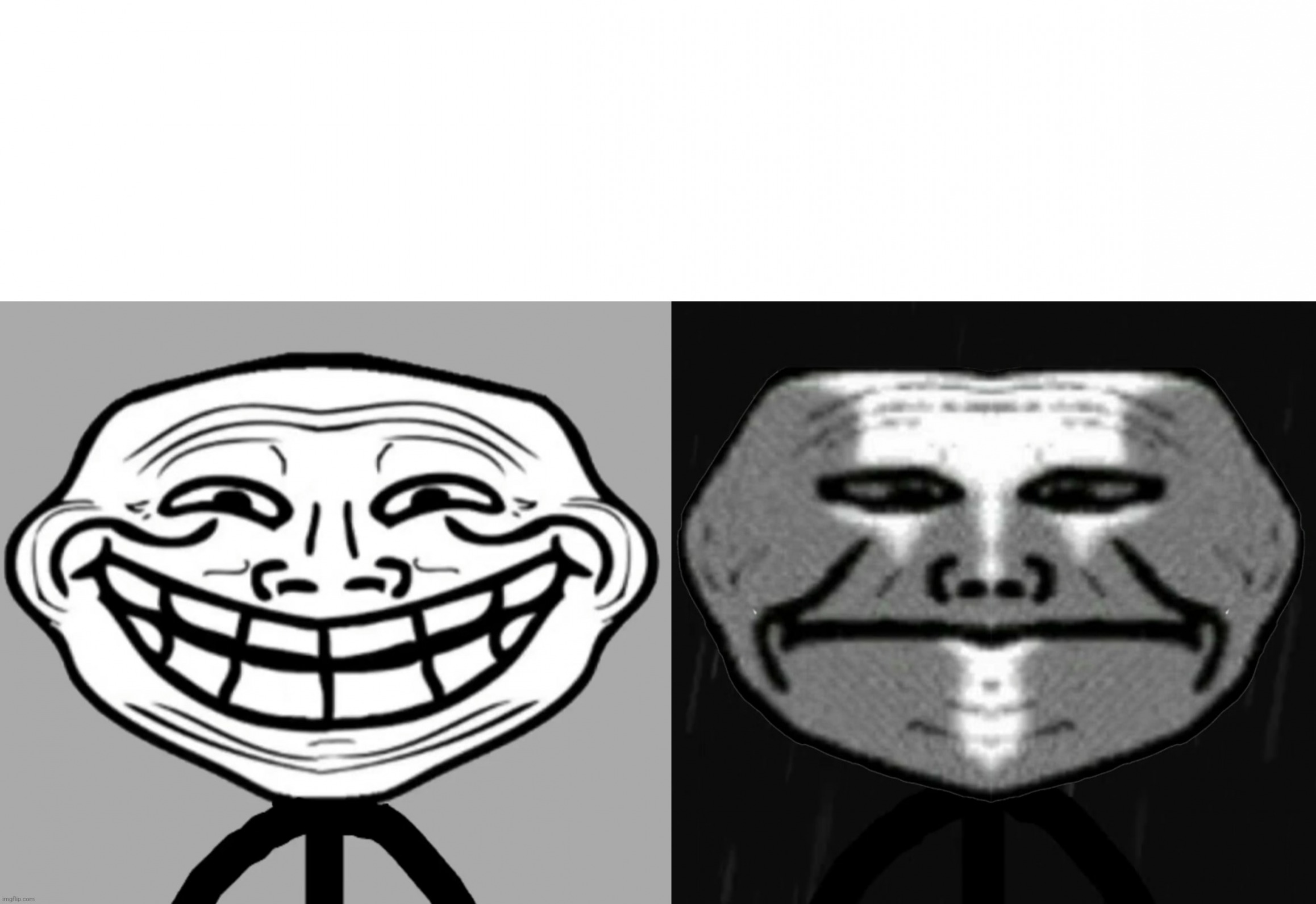 Trollface becoming uncanny! - Imgflip