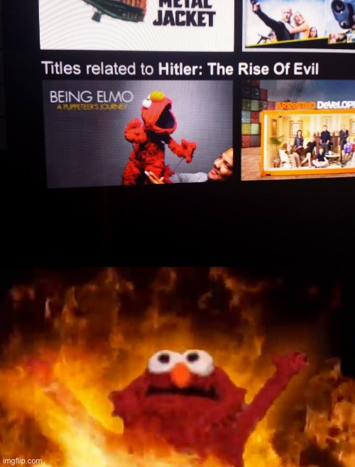 Elmo is evil | image tagged in elmo | made w/ Imgflip meme maker