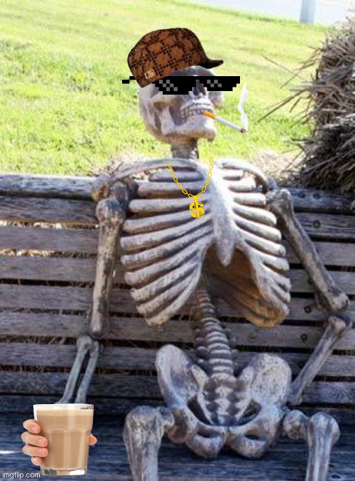 Nothing. I'm just bored. | image tagged in memes,waiting skeleton | made w/ Imgflip meme maker