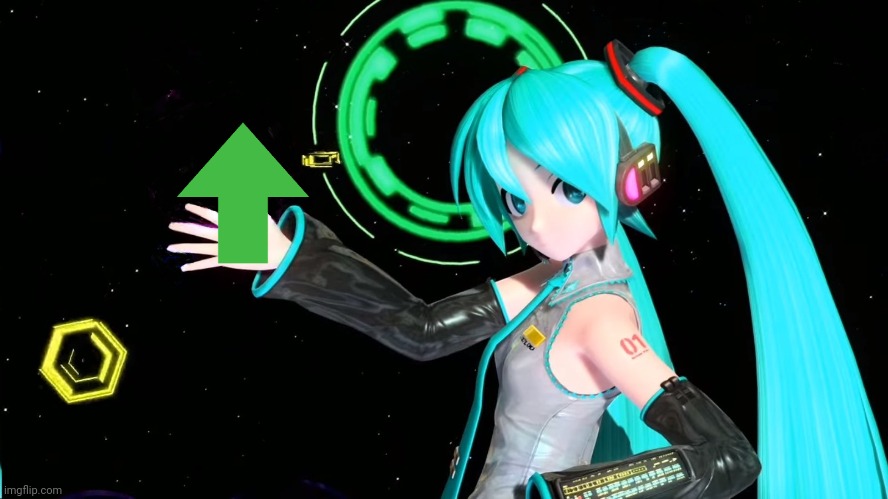Upvote if u like vocaloid | image tagged in hatsune miku weekender girl edited | made w/ Imgflip meme maker