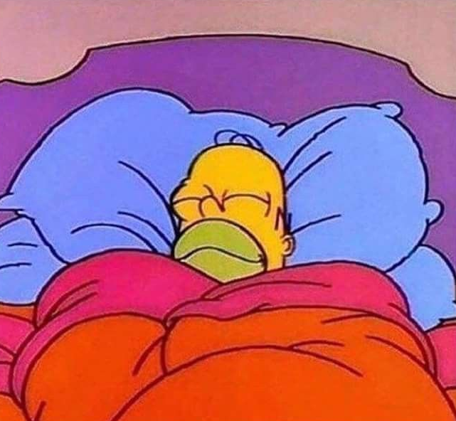 High Quality Homer Simpson Bed Blank Meme Template