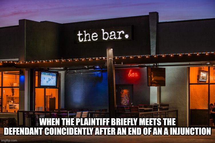 The Salty Dog Drink & The Buzz Aldrin Drink | WHEN THE PLAINTIFF BRIEFLY MEETS THE DEFENDANT COINCIDENTLY AFTER AN END OF AN A INJUNCTION | image tagged in cocktail,martini | made w/ Imgflip meme maker
