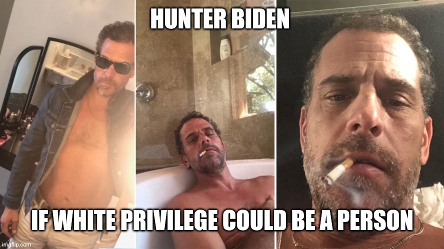 Biden Privilege | HUNTER BIDEN; IF WHITE PRIVILEGE COULD BE A PERSON | made w/ Imgflip meme maker