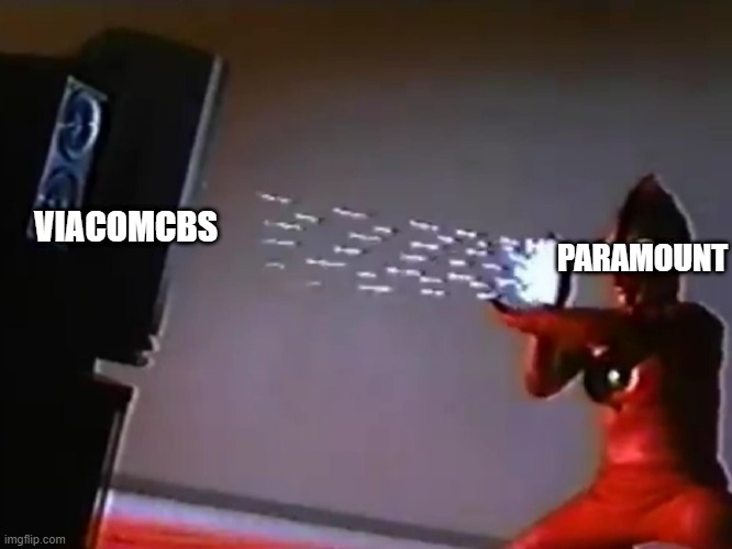 Ultraman Destroying His TV | VIACOMCBS; PARAMOUNT | image tagged in ultraman destroying his tv | made w/ Imgflip meme maker