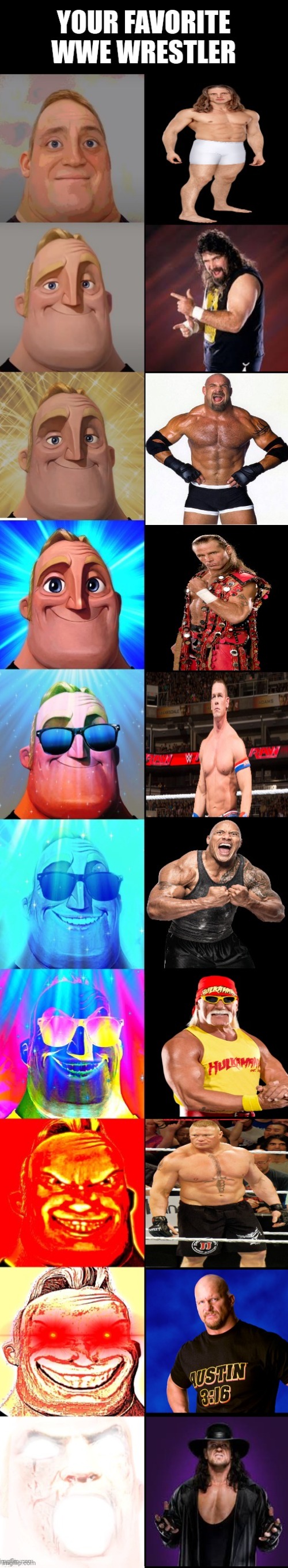 Finally. | image tagged in mr incredible becoming canny,wwe,pro wrestling,wrestling,the rock,john cena | made w/ Imgflip meme maker