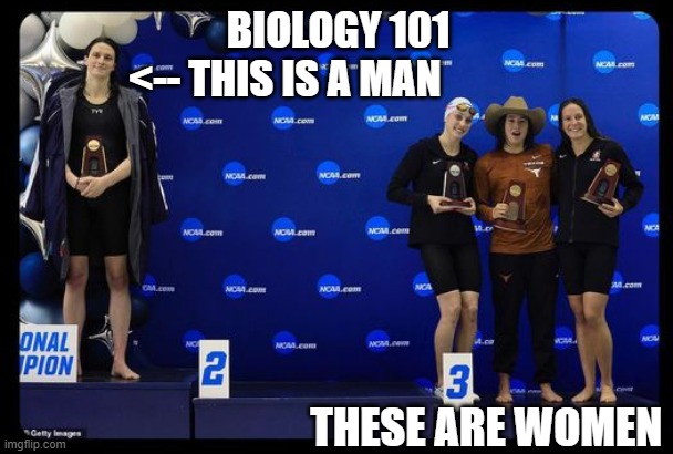 This is a man. These are women. | BIOLOGY 101
<-- THIS IS A MAN; THESE ARE WOMEN | image tagged in transexual,transgender,man,men,women | made w/ Imgflip meme maker