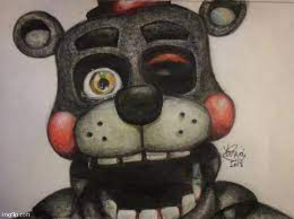 just drew lefty  this took...well-long | image tagged in drawing,lefty,fnaf | made w/ Imgflip meme maker