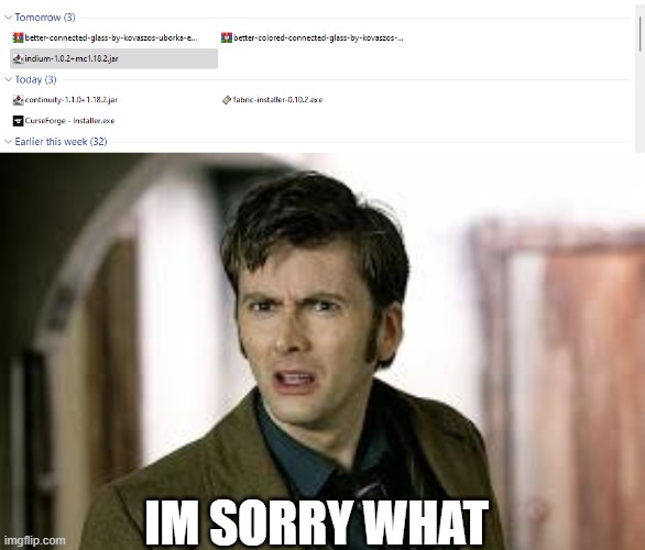 Even the doctor is like "HUH?!" | IM SORRY WHAT | image tagged in doctor who is confused | made w/ Imgflip meme maker