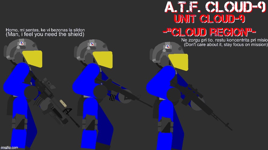 A.T.F. Unit Cloud-9 (Cloud Region) | image tagged in a t f | made w/ Imgflip meme maker