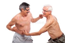 High Quality Old people fight Blank Meme Template