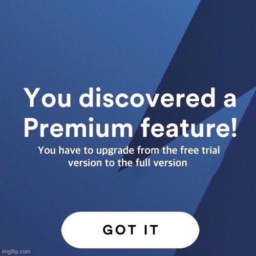 Premium Feature | image tagged in premium feature | made w/ Imgflip meme maker