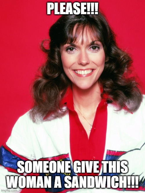 If You Know... | PLEASE!!! SOMEONE GIVE THIS WOMAN A SANDWICH!!! | image tagged in karen carpenter | made w/ Imgflip meme maker