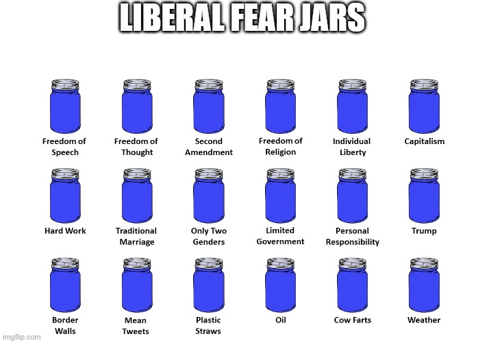 LIBERAL FEAR JARS | made w/ Imgflip meme maker