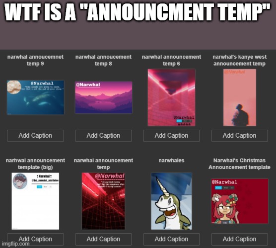 i just looked up "narwhal" and then all of this | WTF IS A "ANNOUNCMENT TEMP" | made w/ Imgflip meme maker