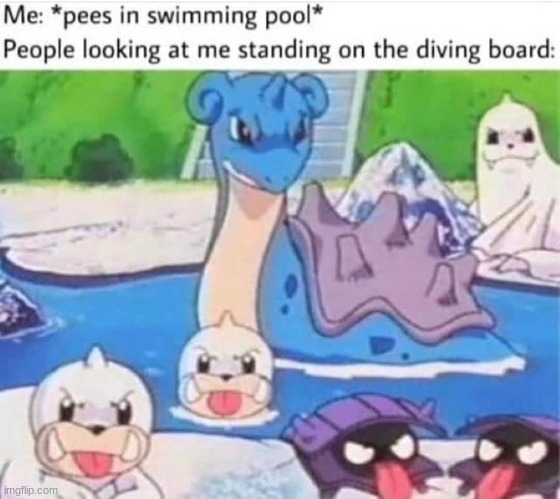 that's not good | image tagged in pee,pool | made w/ Imgflip meme maker
