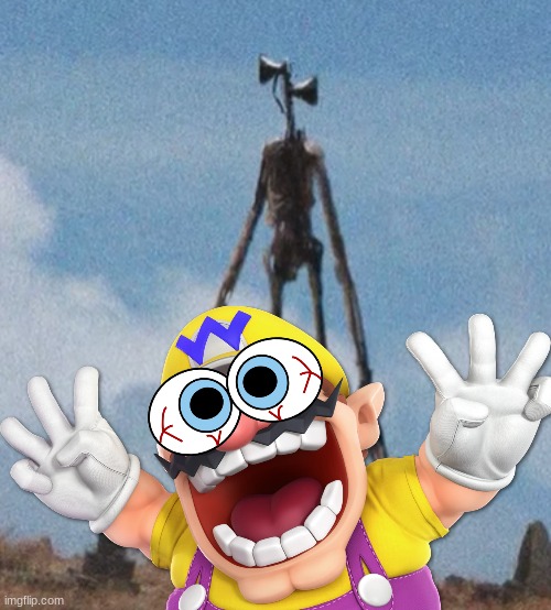 Wario dies by Siren Head.mp3 | image tagged in wario dies,wario,siren head,creatures,cryptid,animals | made w/ Imgflip meme maker