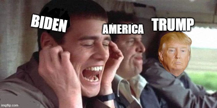 Biden isn't listening ....or he just doesn't hear! | TRUMP; BIDEN; AMERICA | image tagged in political meme,lol,joe biden,donald trump,america,funny meme | made w/ Imgflip meme maker