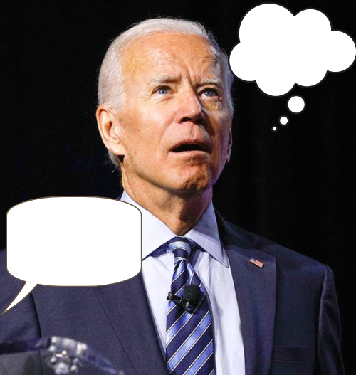Joe Biden text balloons Blank Meme Template