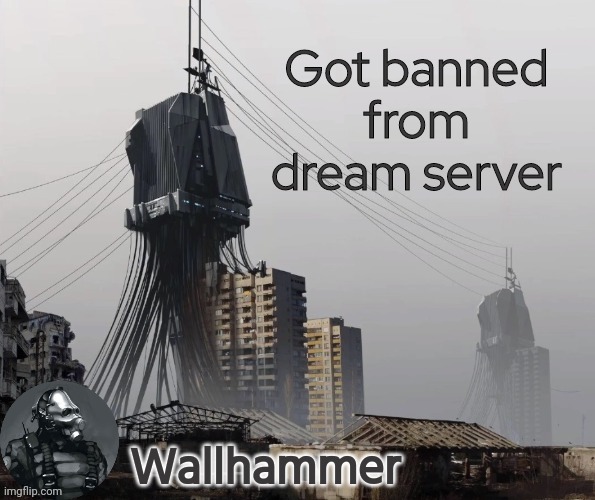 W | Got banned from dream server | image tagged in announcement | made w/ Imgflip meme maker