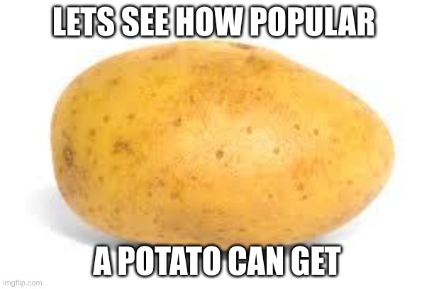 go ahead and call it upvote beggin idgaf | LETS SEE HOW POPULAR; A POTATO CAN GET | image tagged in potato,memes | made w/ Imgflip meme maker