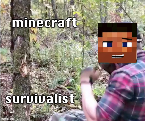 minecraft survivalist | made w/ Imgflip meme maker