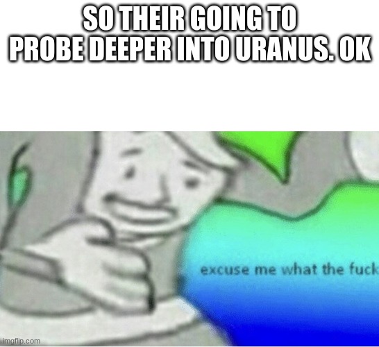Excuse me wtf blank template | SO THEIR GOING TO PROBE DEEPER INTO URANUS. OK | image tagged in excuse me wtf blank template | made w/ Imgflip meme maker