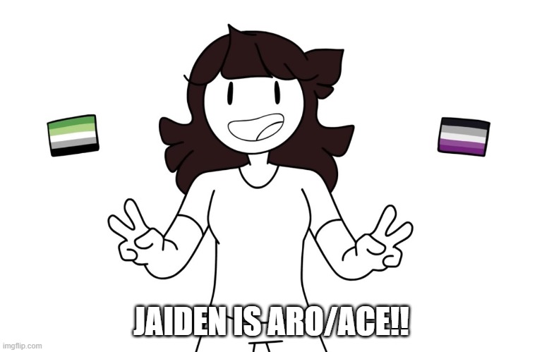 She posted a new video where she came out as aro/ace. | JAIDEN IS ARO/ACE!! | made w/ Imgflip meme maker