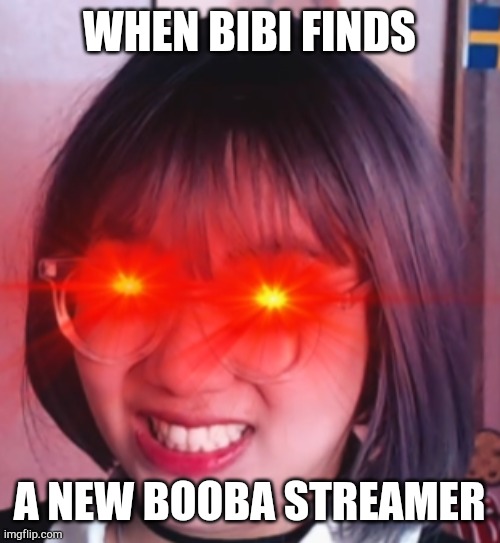 when Bibi |  WHEN BIBI FINDS; A NEW BOOBA STREAMER | image tagged in that moment when,streamer | made w/ Imgflip meme maker