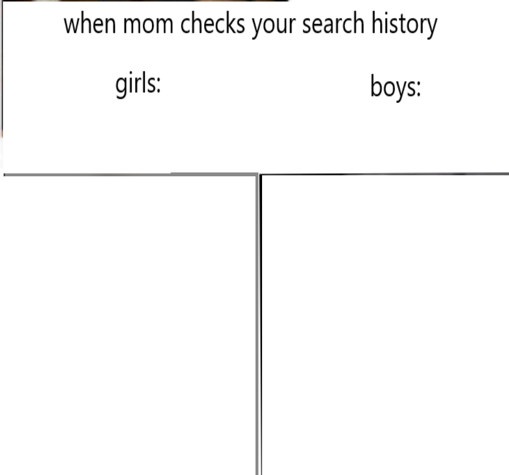 High Quality when mom checks your search history Blank Meme Template