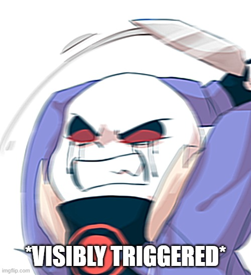 Visibly Triggered Killer Sans Blank Meme Template