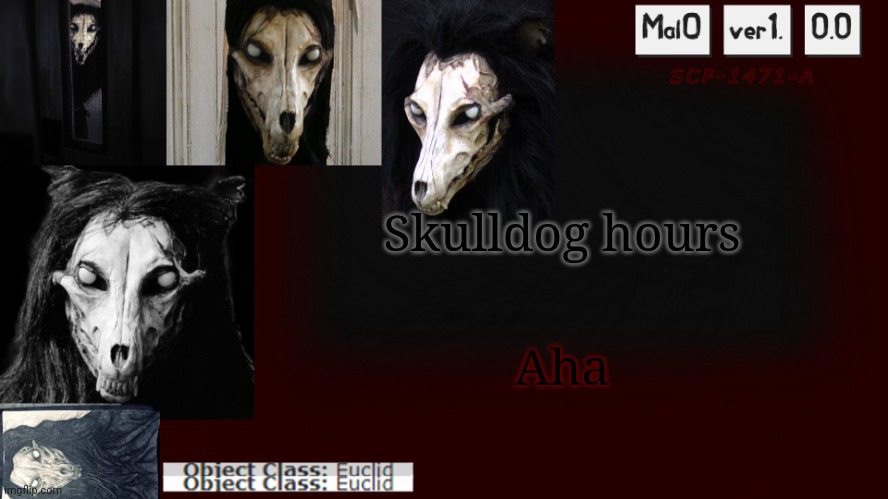 Raptor's MalO template | Skulldog hours; Aha | image tagged in raptor's malo template | made w/ Imgflip meme maker