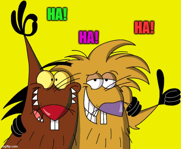 Beavers | HA! HA! HA! | image tagged in beavers | made w/ Imgflip meme maker