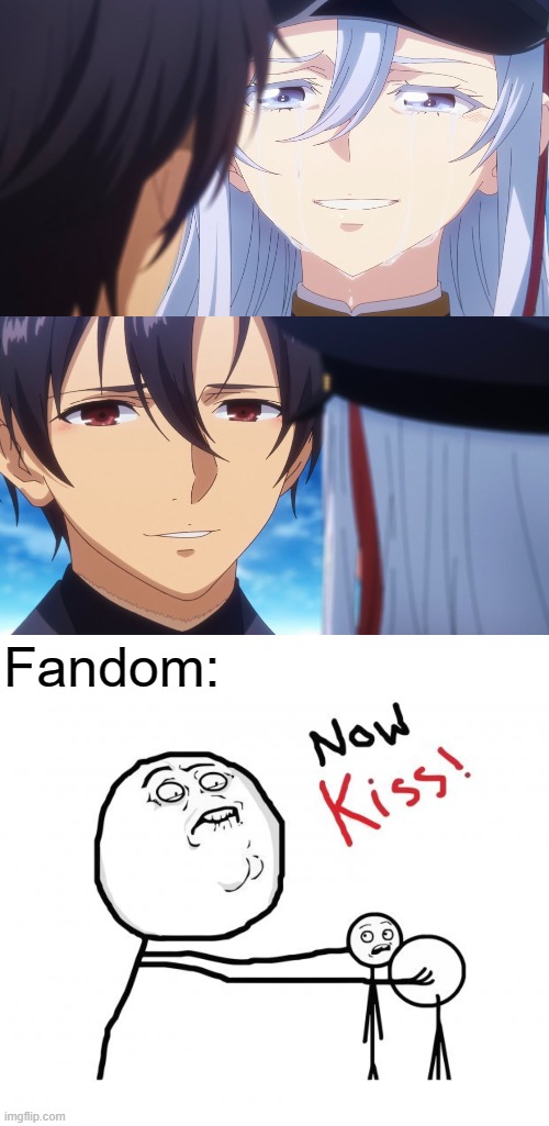 As an anime only watcher, I can't wait for them to adapt vol. 7 |  Fandom: | image tagged in now kiss,light novel,manga,anime,memes,Animemes | made w/ Imgflip meme maker