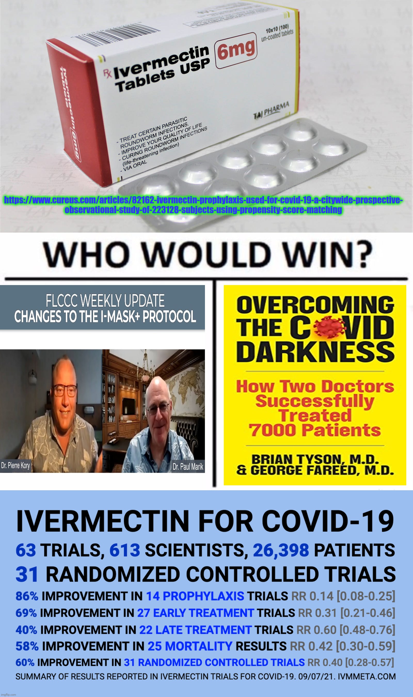 https://www.cureus.com/articles/82162-ivermectin-prophylaxis-used-for-covid-19-a-citywide-prospective-

observational-study-of-223128-subjec | image tagged in memes,who would win | made w/ Imgflip meme maker