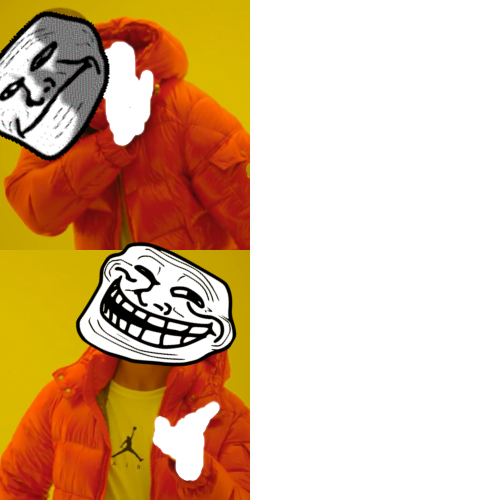 Troll Face Bling Blank Meme Template