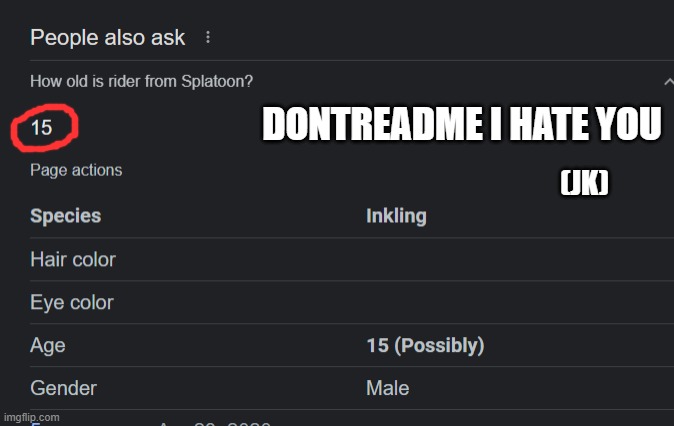 F-four years apart- | DONTREADME I HATE YOU; (JK) | made w/ Imgflip meme maker