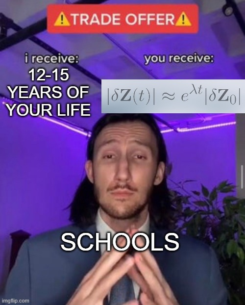 Mitochondria is the powerhouse of the cell | 12-15 YEARS OF YOUR LIFE; SCHOOLS | image tagged in i receive you receive,school | made w/ Imgflip meme maker