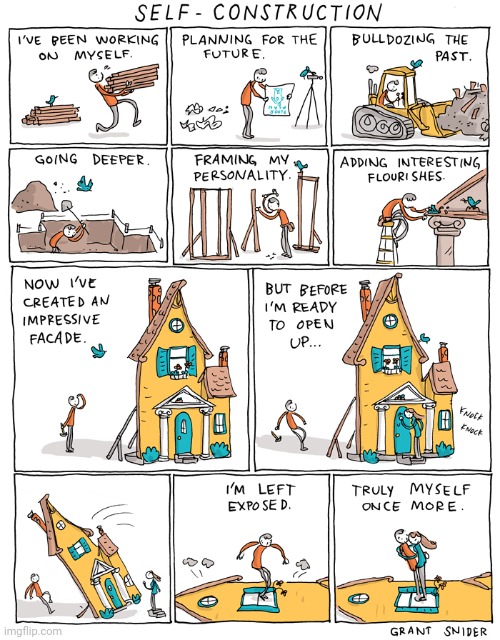 Self-Construction | image tagged in comics/cartoons,comics,comic,self-construction,construction,construct | made w/ Imgflip meme maker
