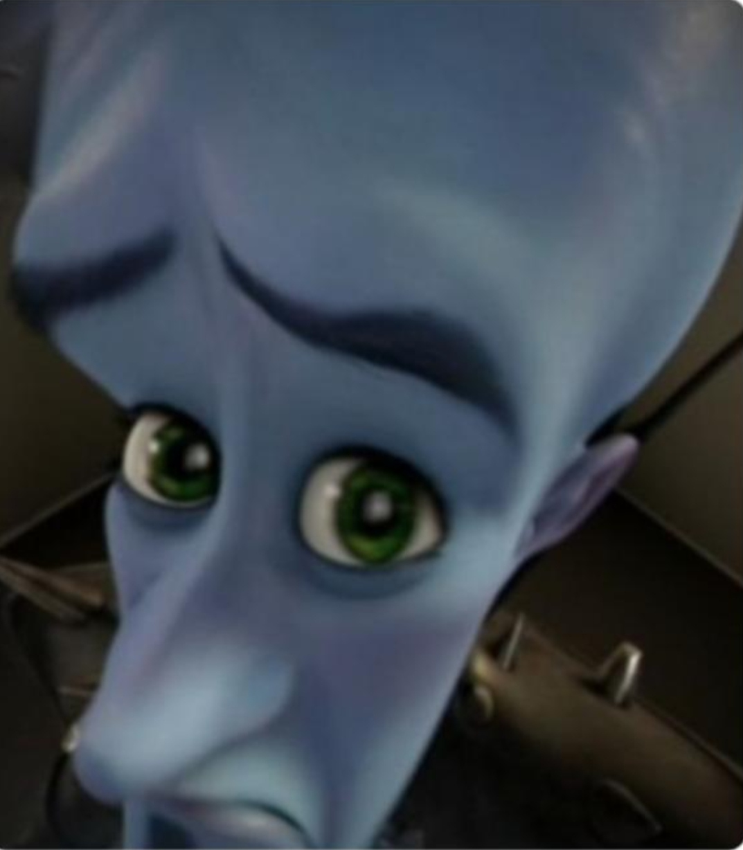 High Quality Megamind No bitches? Blank Meme Template