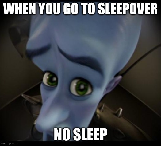 no sleep | WHEN YOU GO TO SLEEPOVER; NO SLEEP | image tagged in no bitches | made w/ Imgflip meme maker