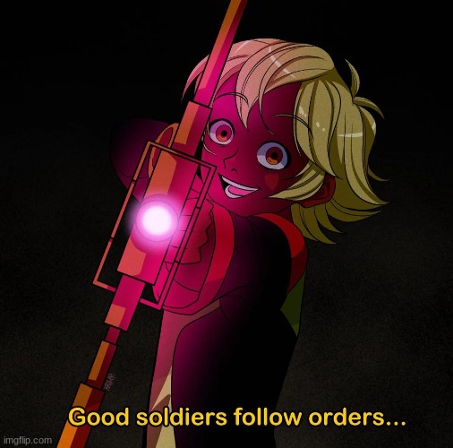 Good soldiers follow orders | image tagged in good soldiers follow orders | made w/ Imgflip meme maker