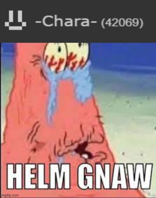Amazing | image tagged in helm gnaw | made w/ Imgflip meme maker