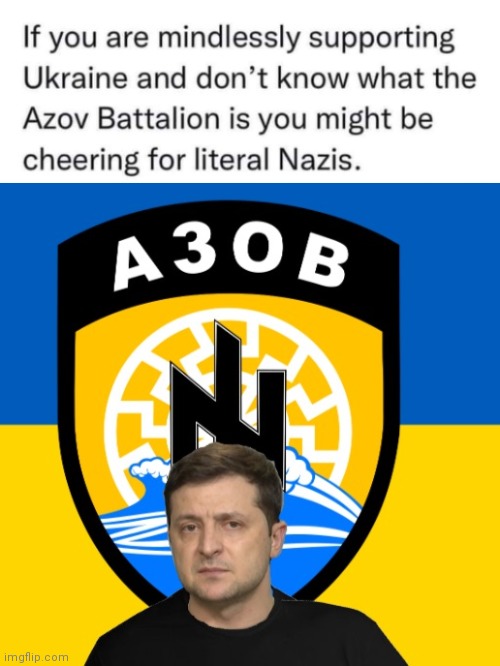 Zelensky neonazi Azov Battalion symbol - Imgflip