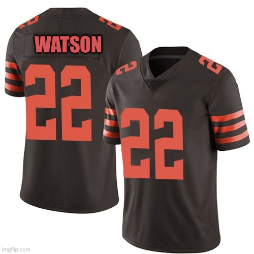 Deshaun watson jersey | WATSON | image tagged in cleveland browns,nfl football | made w/ Imgflip meme maker