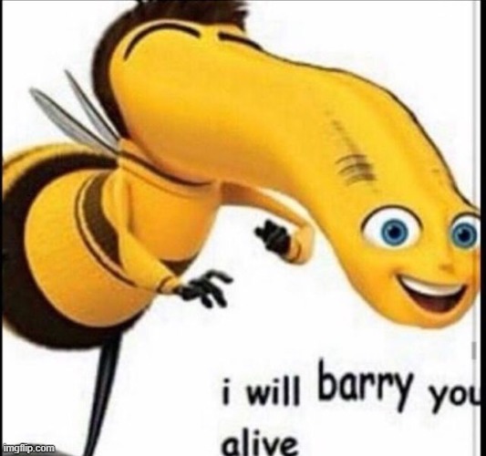 I will barry you alive | image tagged in i will barry you alive | made w/ Imgflip meme maker