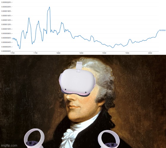 Hmm yes. | image tagged in oculus,alexander hamilton,video games,oculus quest 2 | made w/ Imgflip meme maker