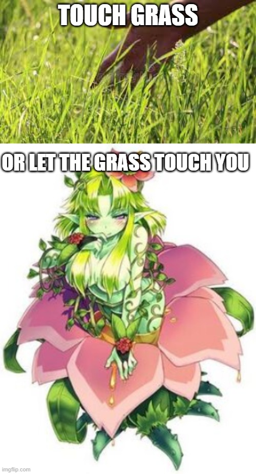 You need to touch grass