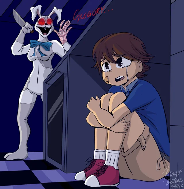 Fnaf version of Anime girl hiding. Blank Meme Template